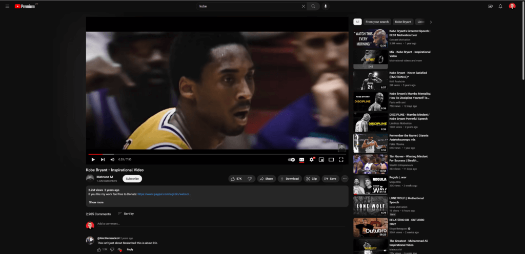 UI Trends for 20223: Kobe bryant inspirational video.