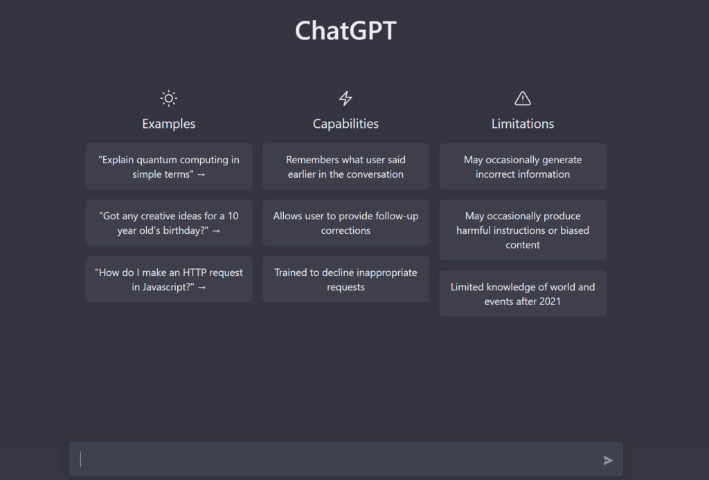 ChatGPT is a free tool that allows you to generate text.