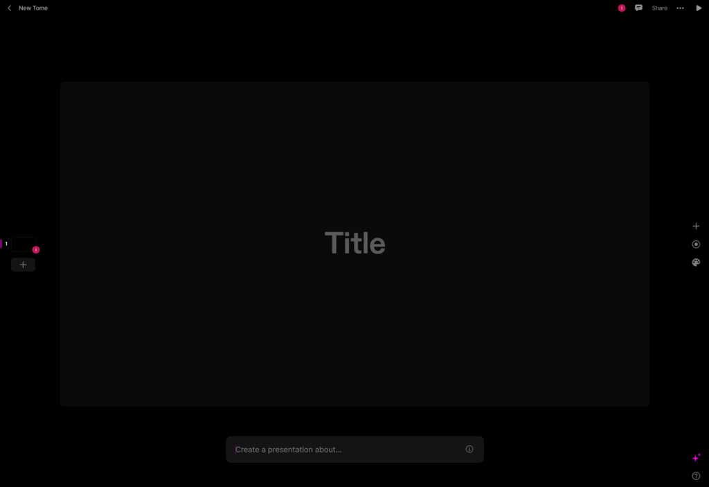 Tome is a free ai tool to generate presentations